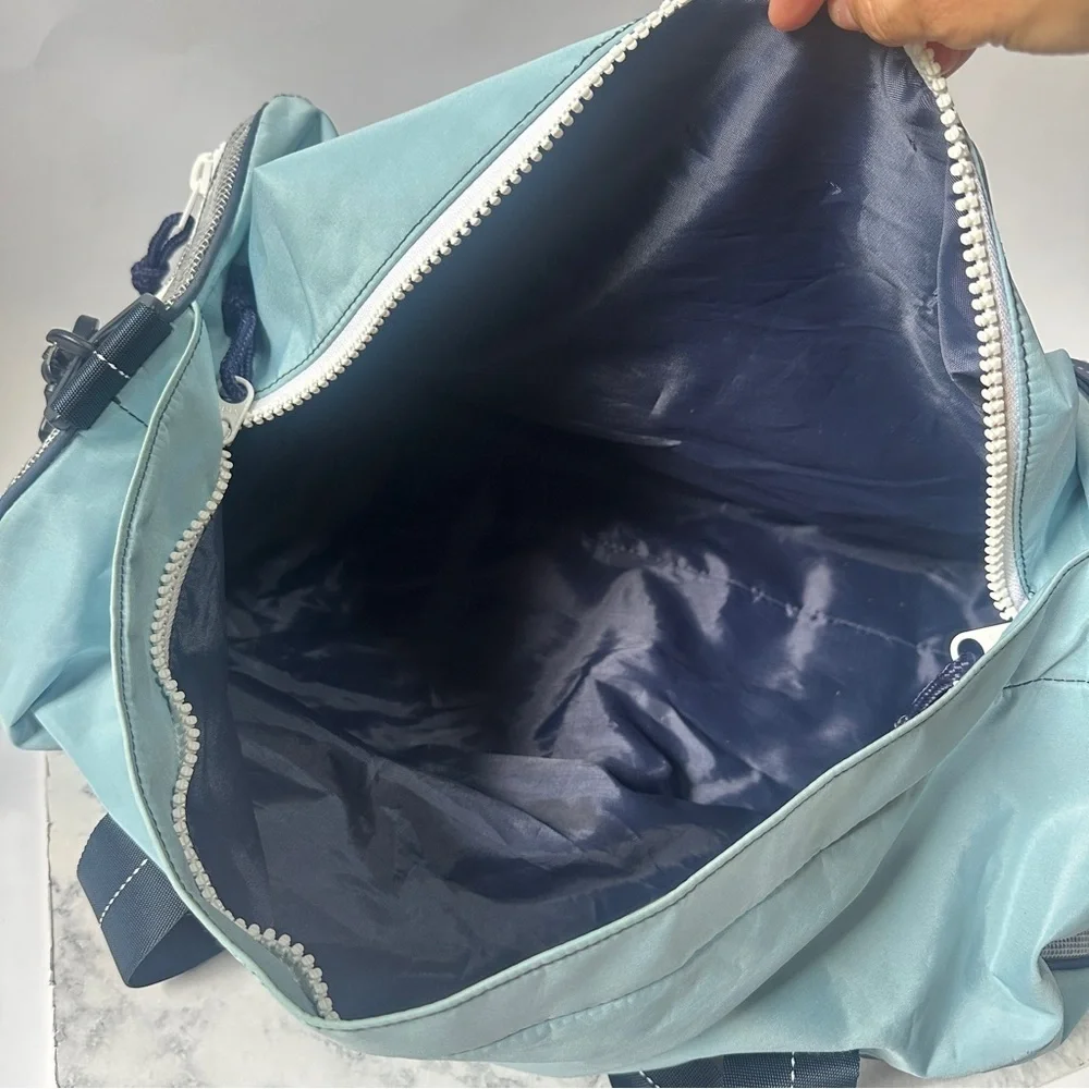 Vineyard Vines Blue Teal heavy duty nylon boat large travel weekender Duffel Bag
